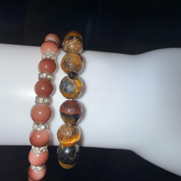 Jewelry - Bracelet : Beaded Bracelet Set - Brown and Black